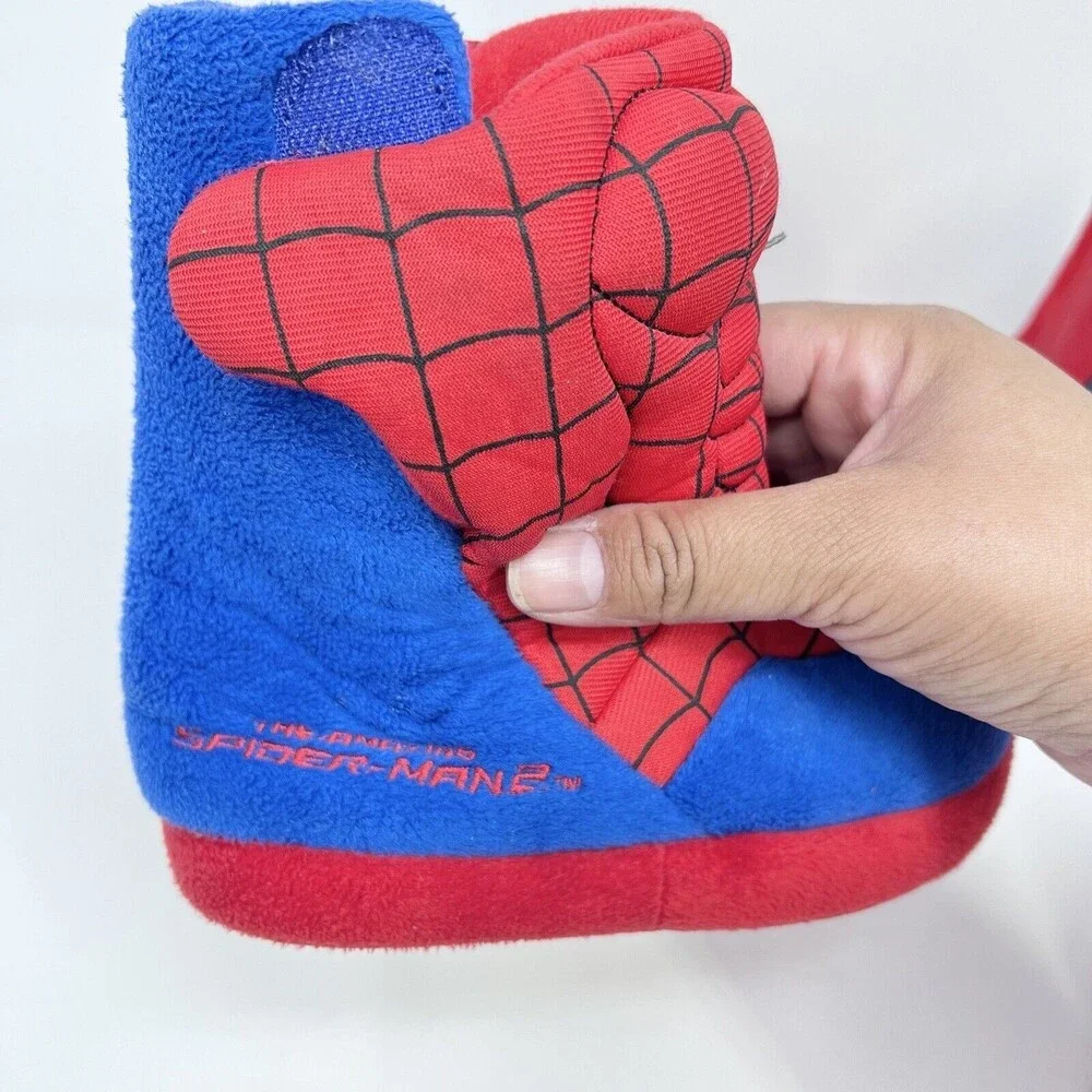 Spider-Man Superman Toddler Slipper Booties Sz S 6/7